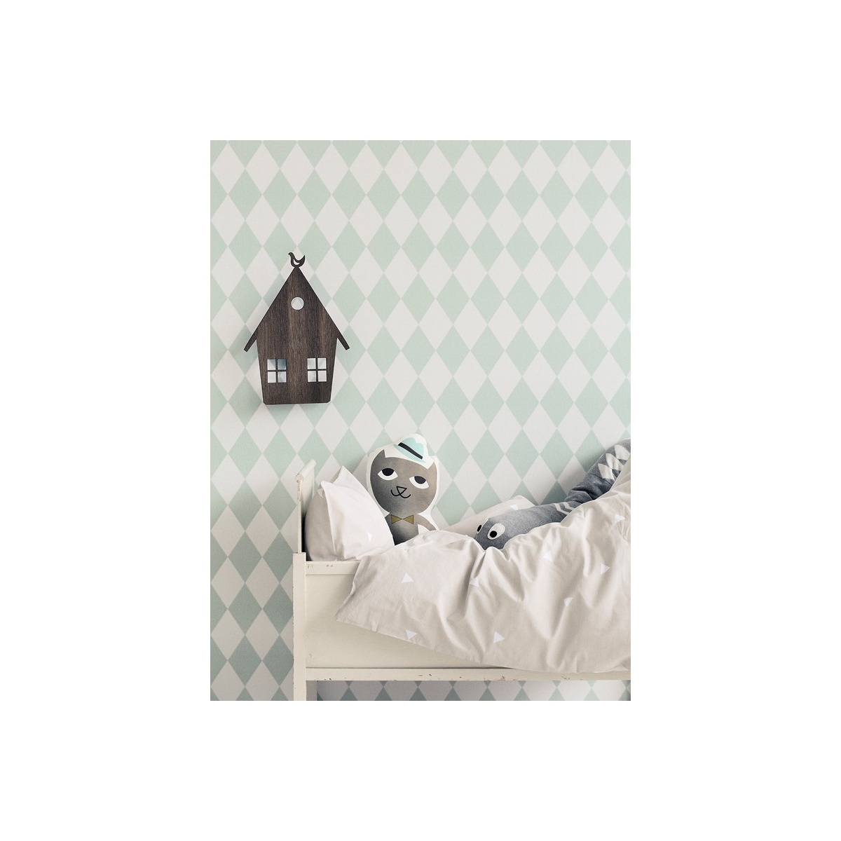 Ferm Living Harlequin Wallpaper Mint - Ferm Living Harlequin - HD Wallpaper 