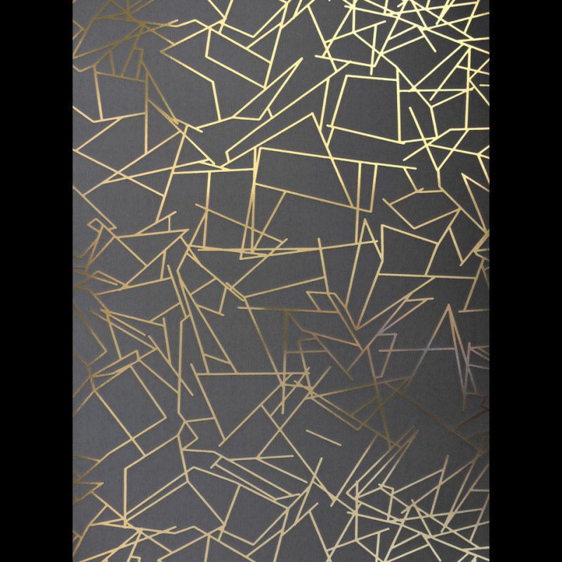 Angles Gold And Dark Grey Metallic Wallpaper - Dark Grey With Gold - HD Wallpaper 