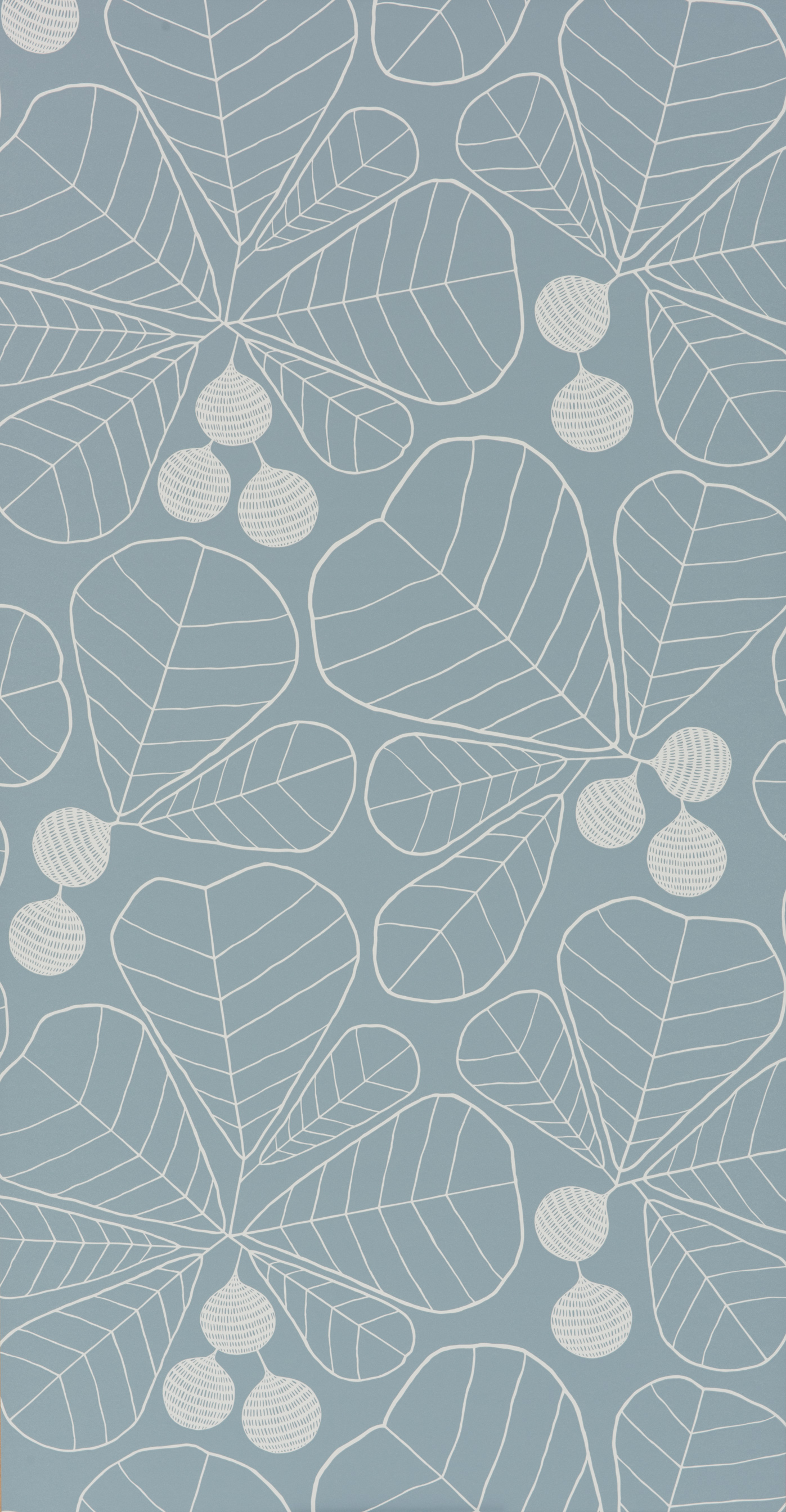 Great Leaf Prussian Blue Wallpaper - Great Leaf - HD Wallpaper 
