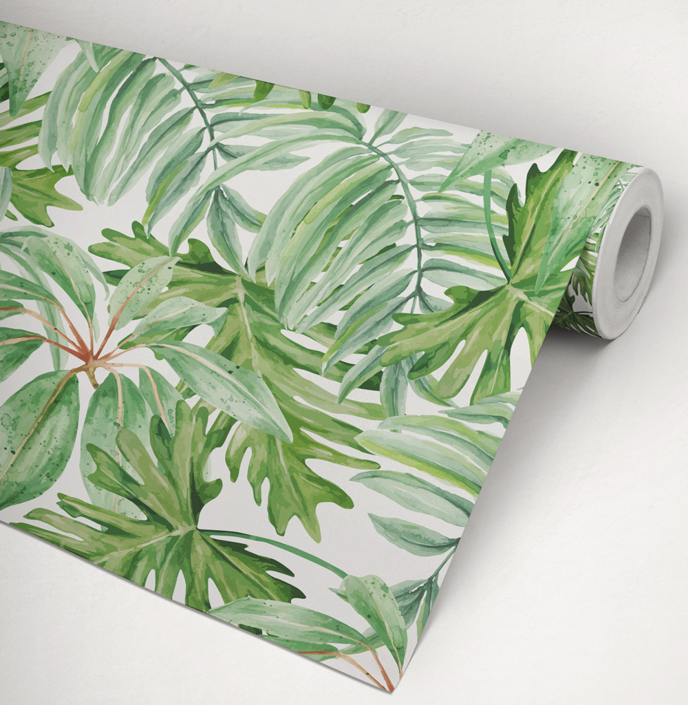 Banana Leaf Wallpaper Roll - Papel De Parede Folha Bananeira - HD Wallpaper 