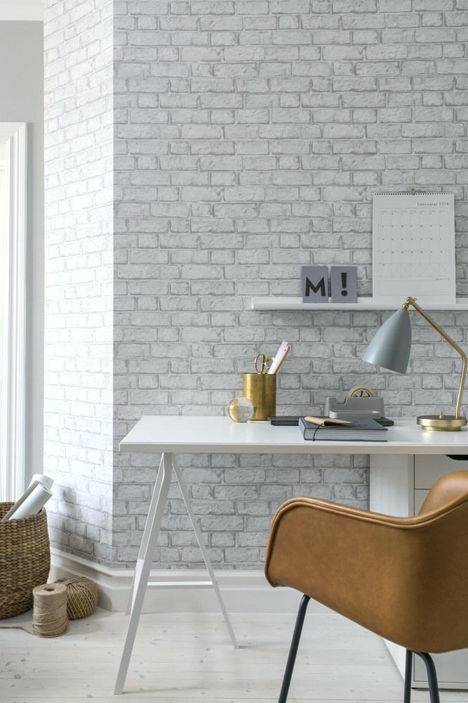 Brick Wallpaper Room White Ideas Co 3 Colours Available - Brick Wallpaper In Kitchen - HD Wallpaper 