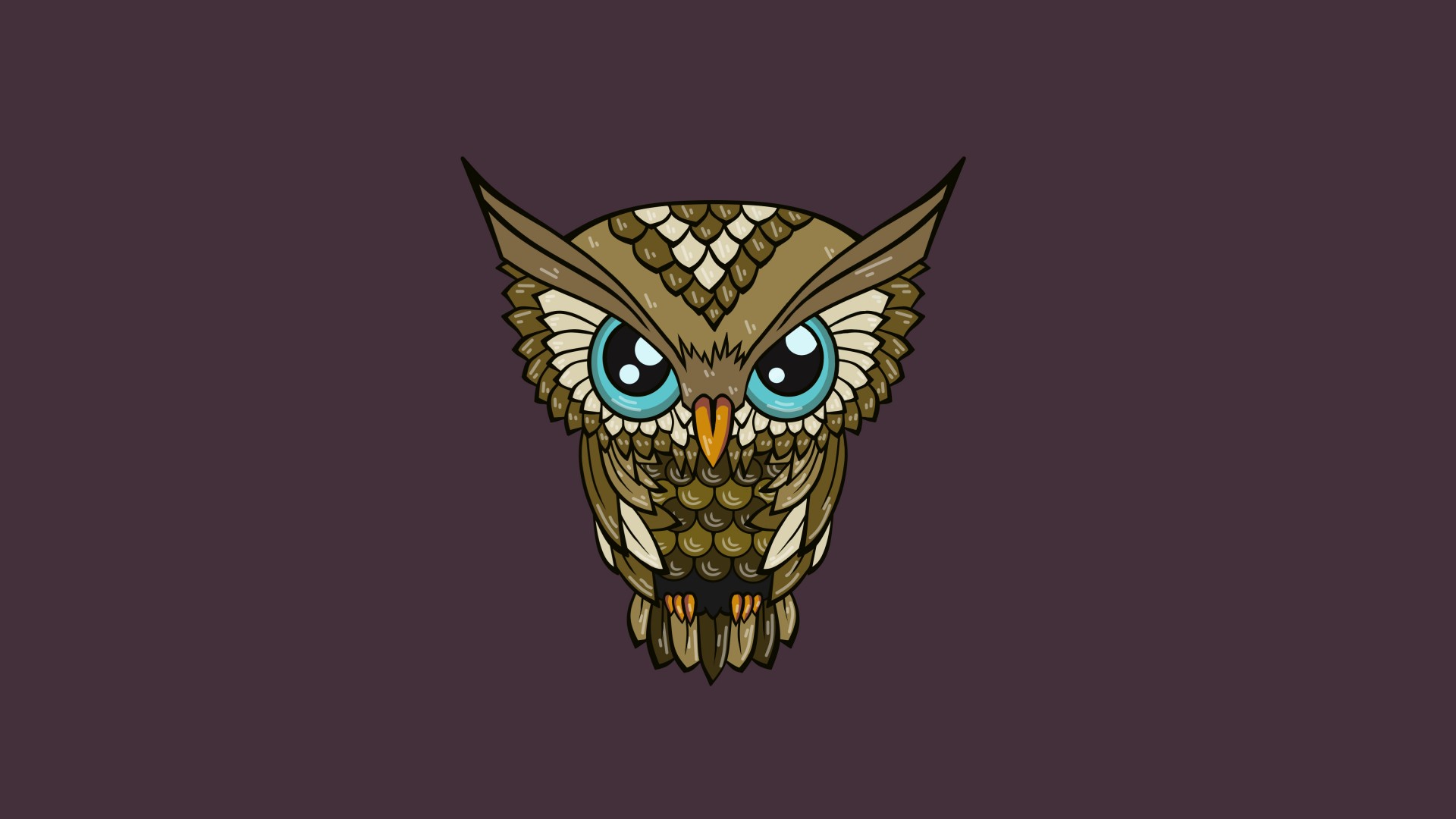 Owl Minimalist Wallpaper Hd - HD Wallpaper 