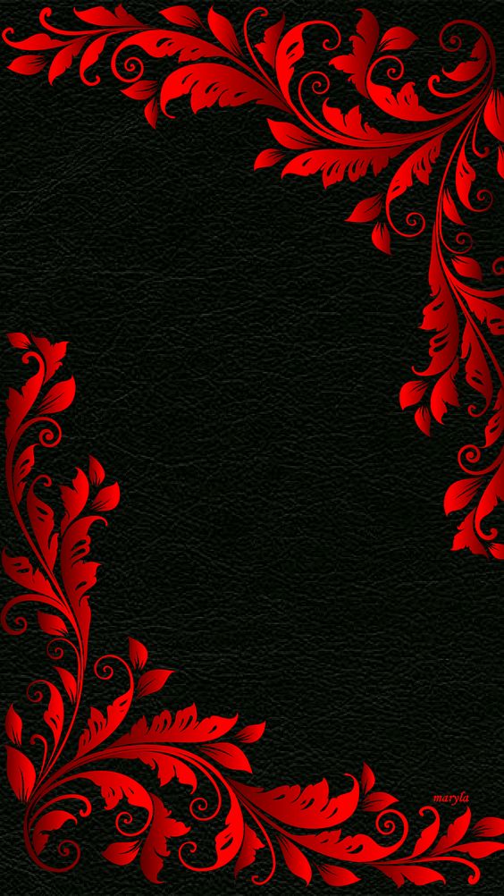 Download «red Black Floral Abstract» Cell Phone Wallpaper - Hd Black And  Red Wallpaper For Mobile - 564x1002 Wallpaper 