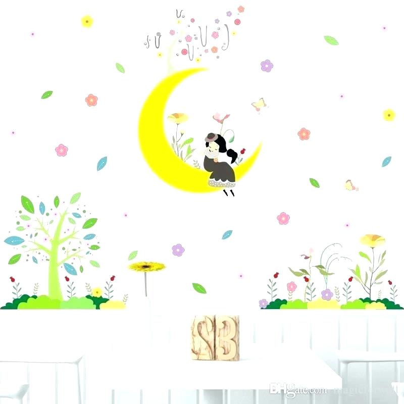 Owl Wallpaper Border Nursery X Auto Cartoon Girl On - Moon Decoration Ideas For Kids - HD Wallpaper 