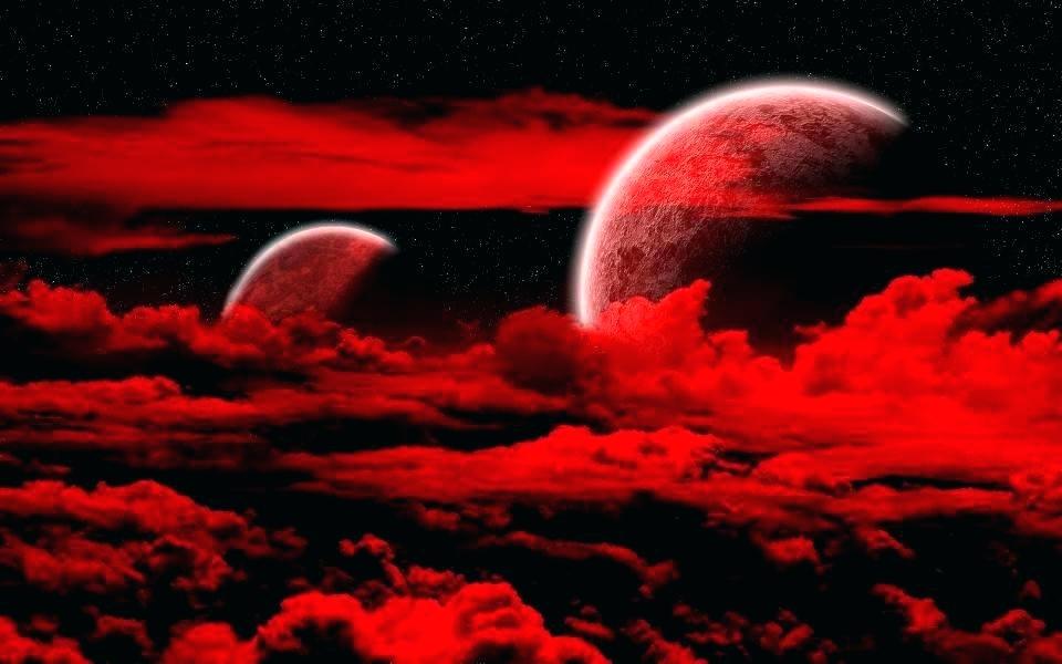 Red Wallpaper Designs Black And Red Wallpaper Design - Red And Black Planet - HD Wallpaper 
