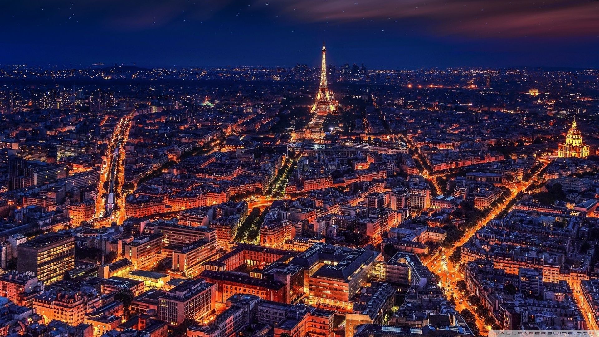 Paris At Night ❤ 4k Hd Desktop Wallpaper For 4k Ultra - Paris At Night Hd - HD Wallpaper 