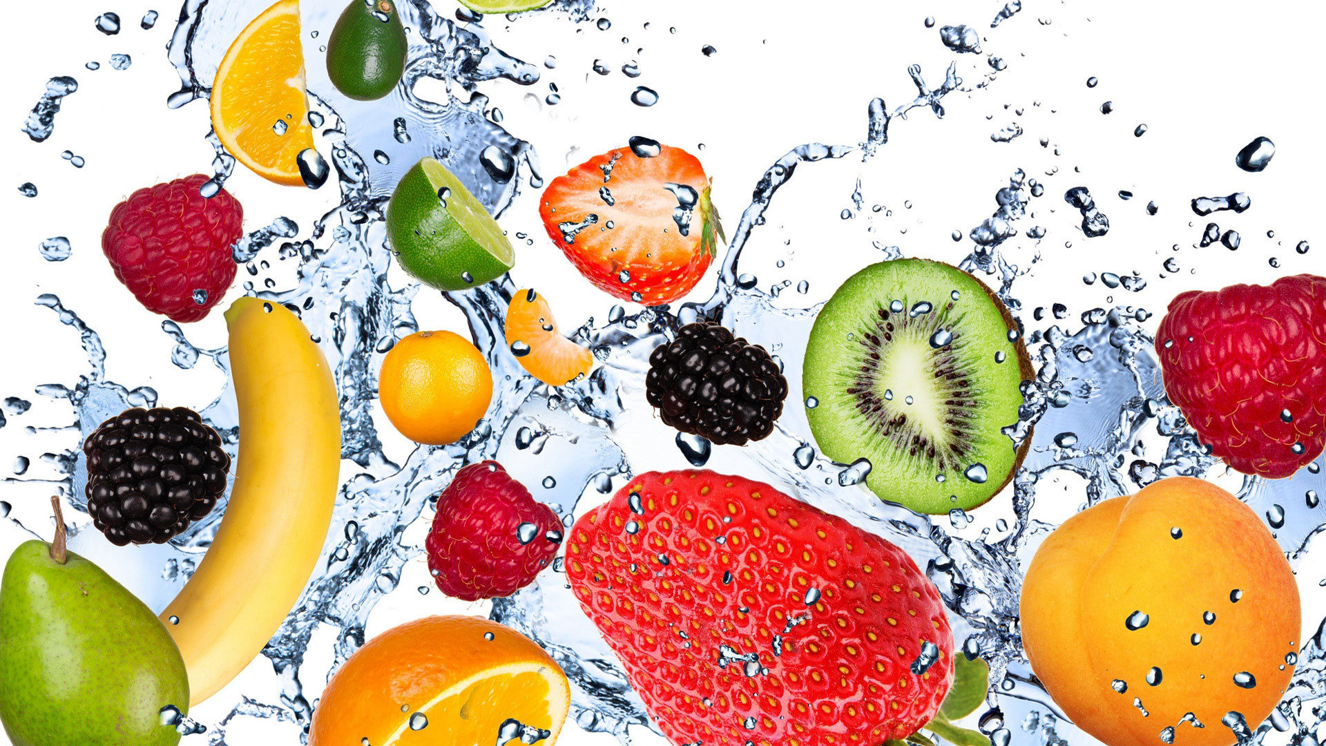 1920x1080, Fruits Fresh Water Slpash Desktop Background - Fruit Background - HD Wallpaper 