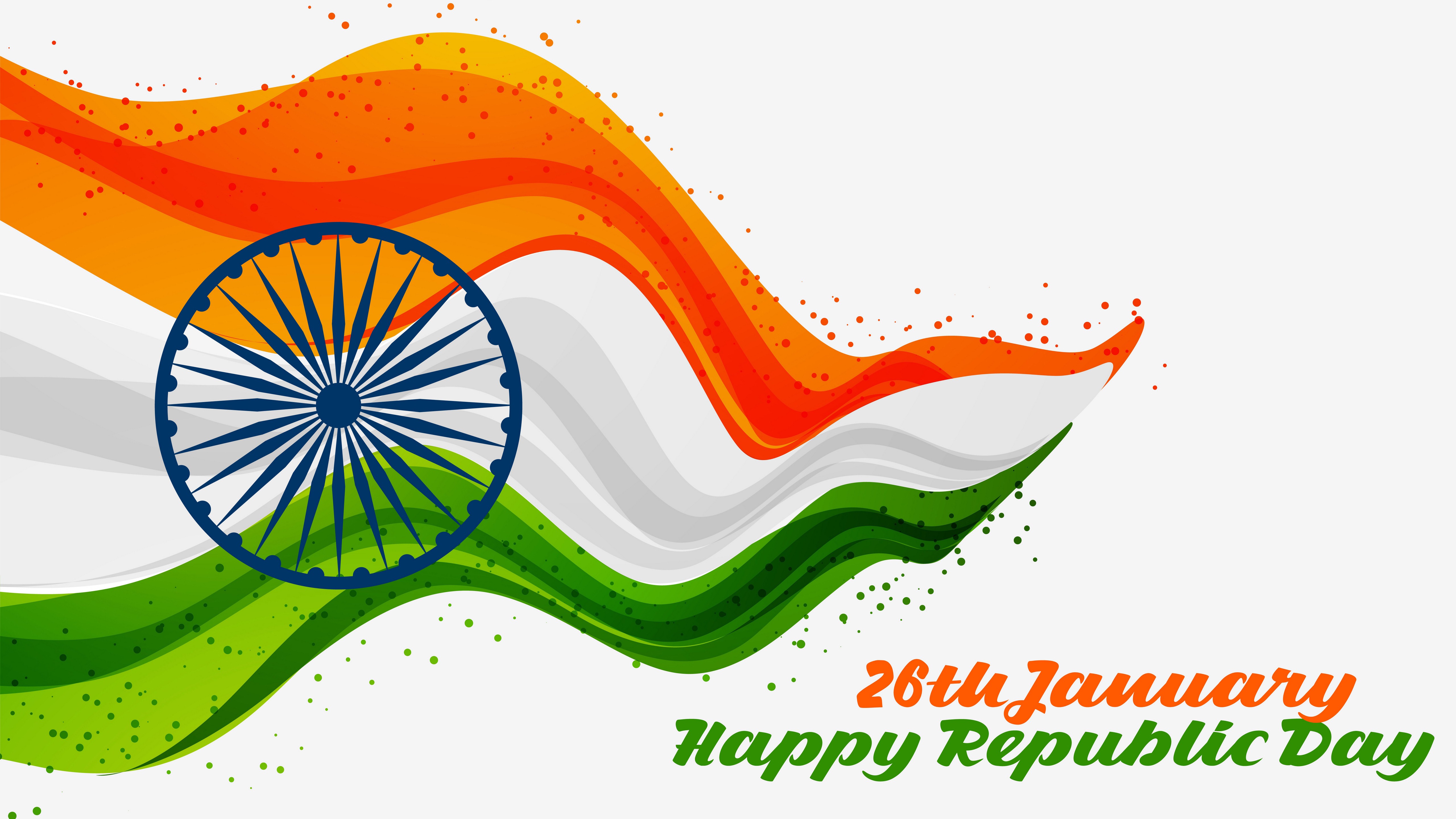 5k Wallpaper Of Indian Republic Day - Ashok Chakra - HD Wallpaper 