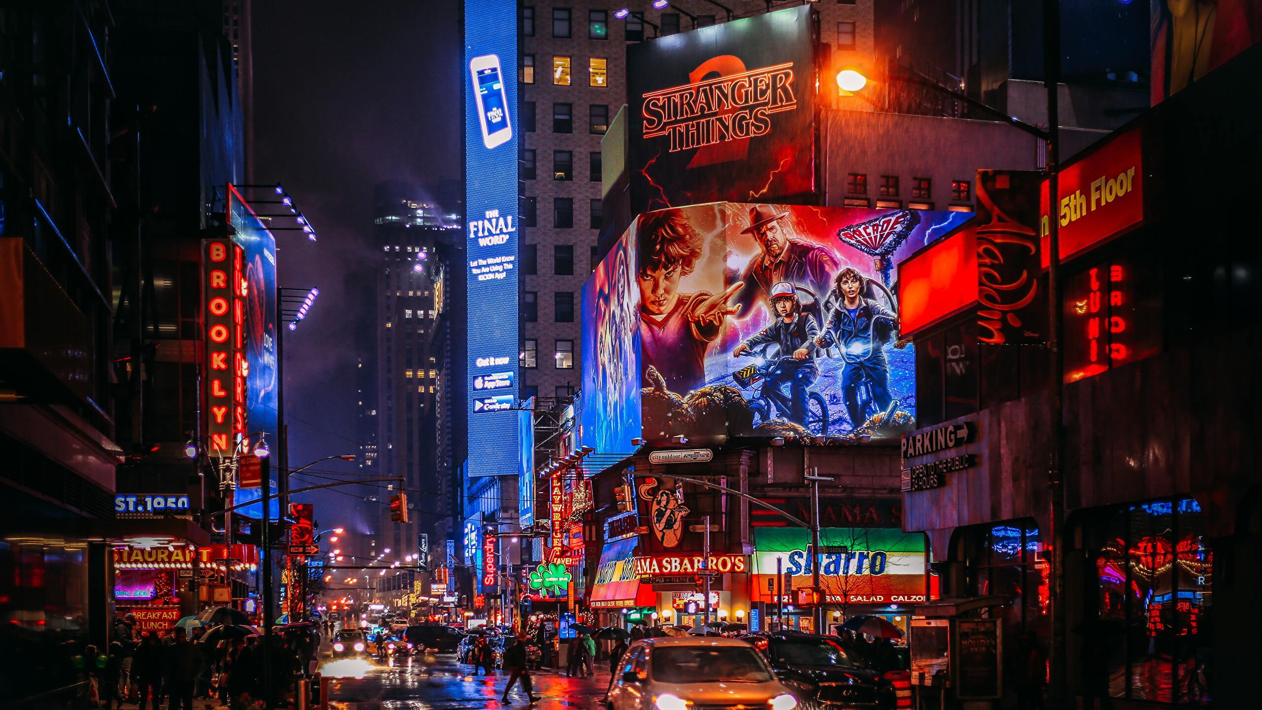 Stranger Things Times Square - HD Wallpaper 