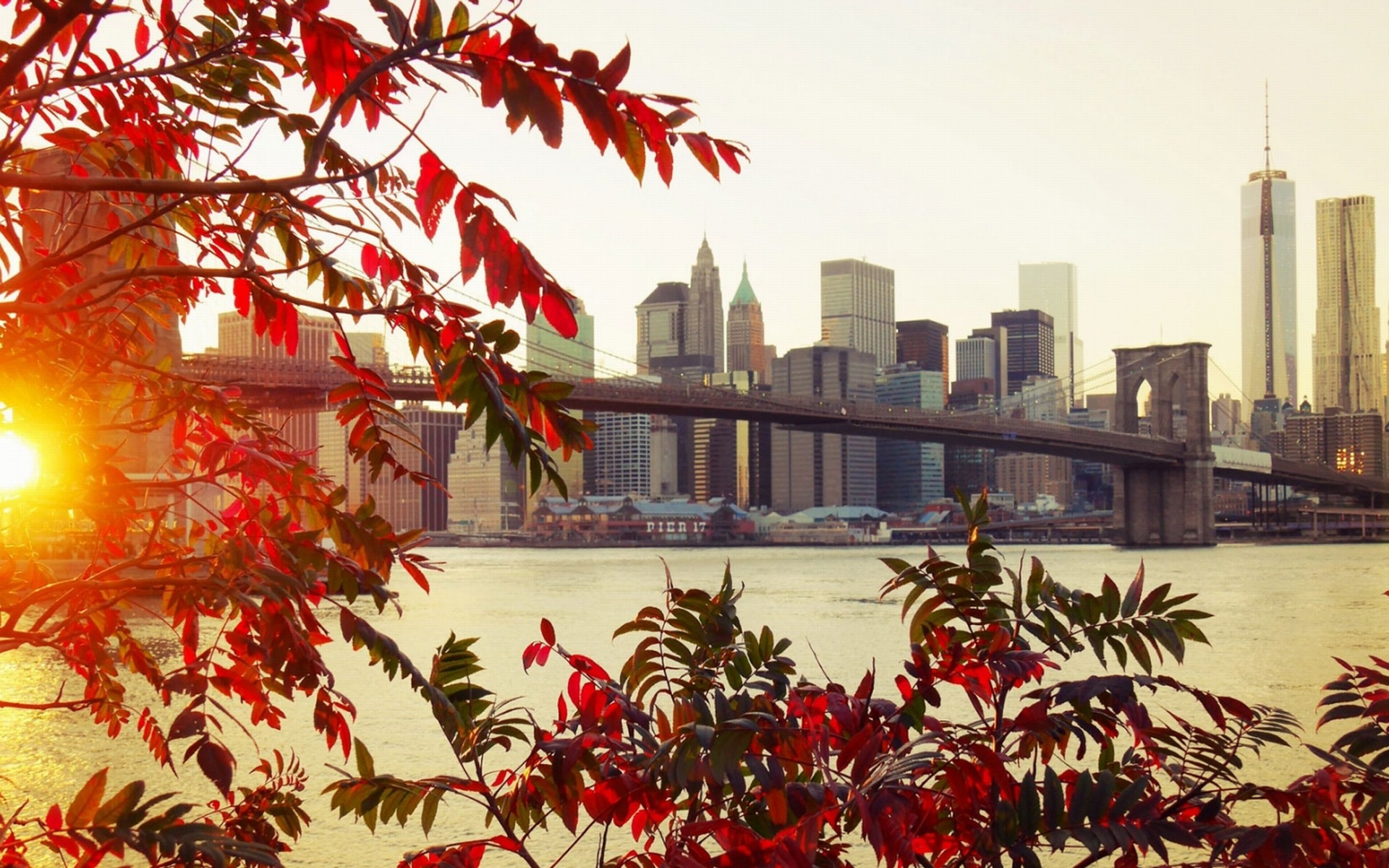 New York Wallpaper 1080p For Desktop Wallpaper 1920 - Brooklyn Bridge - HD Wallpaper 