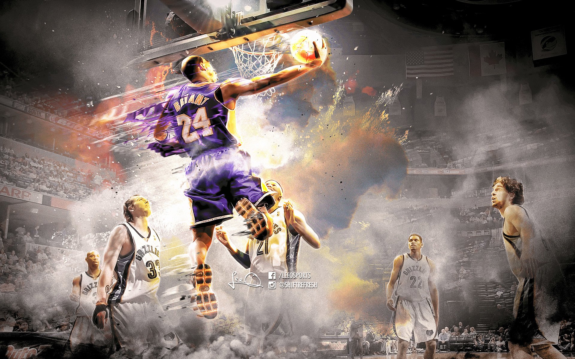 Basketball Wallpaper Kobe Bryant - HD Wallpaper 