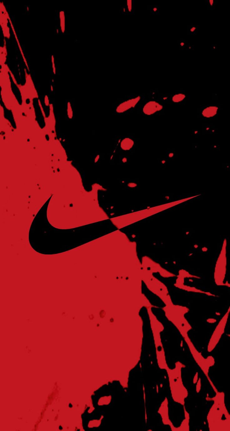 Nike Iphone Lock Screen Wallpaper - Nike Red And Black Logo - HD Wallpaper 