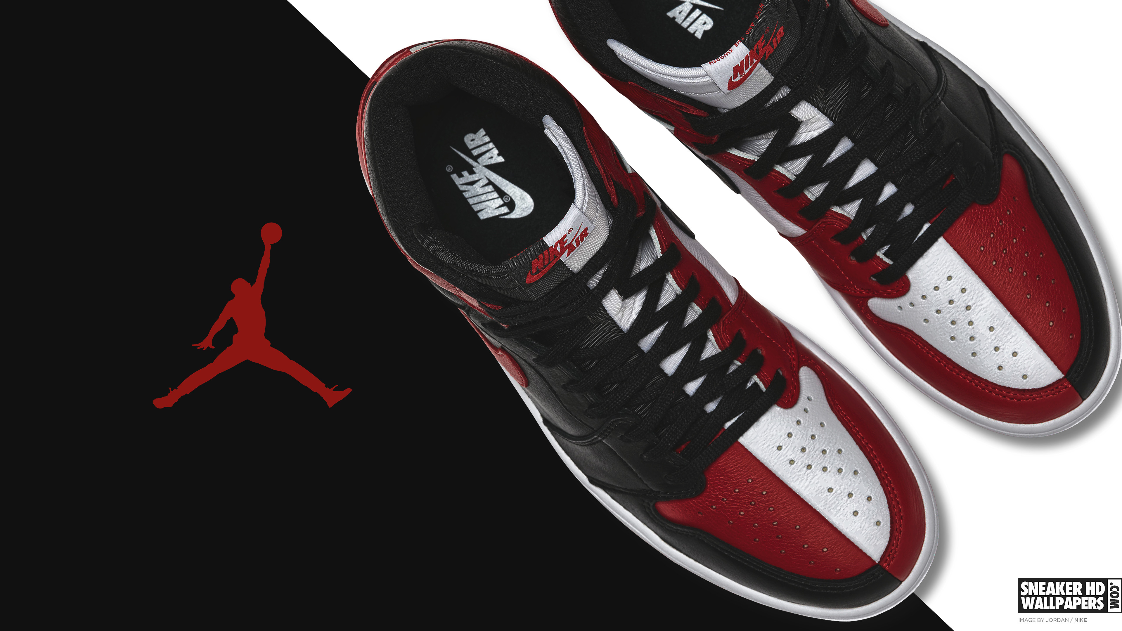Hd Wallpaper 
 Data Src Widescreen Retro Jordan Wallpaper - Jordan 1 Homage To Home - HD Wallpaper 