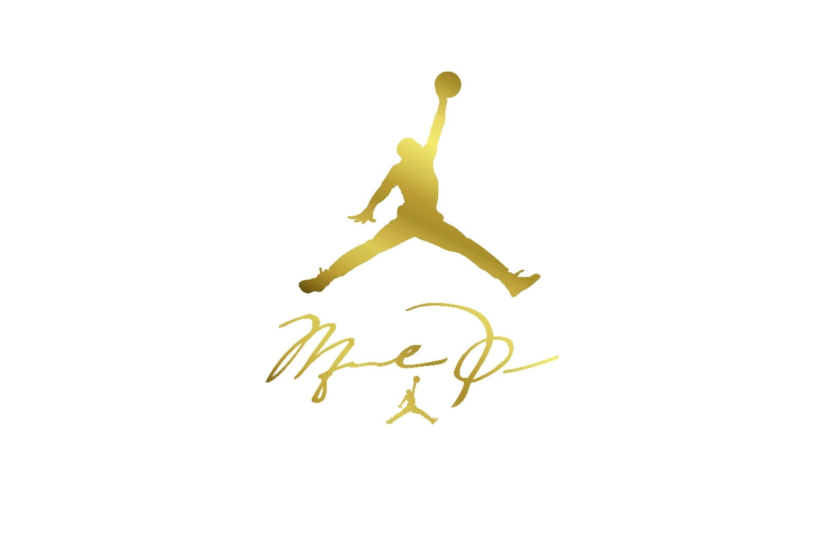 Jordan Logo Wallpaper Gold - HD Wallpaper 