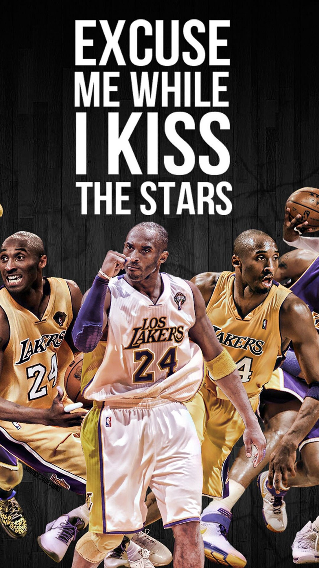 Kobe Bryant Iphone Wallpaper - Excuse Me While I Kiss The Stars Kobe Bryant - HD Wallpaper 