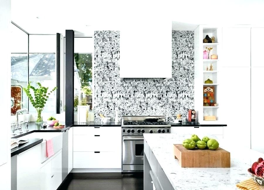 Wallpaper Is Back These Are The Trends You Need To - Black And White Wallpaper Kitchen - HD Wallpaper 