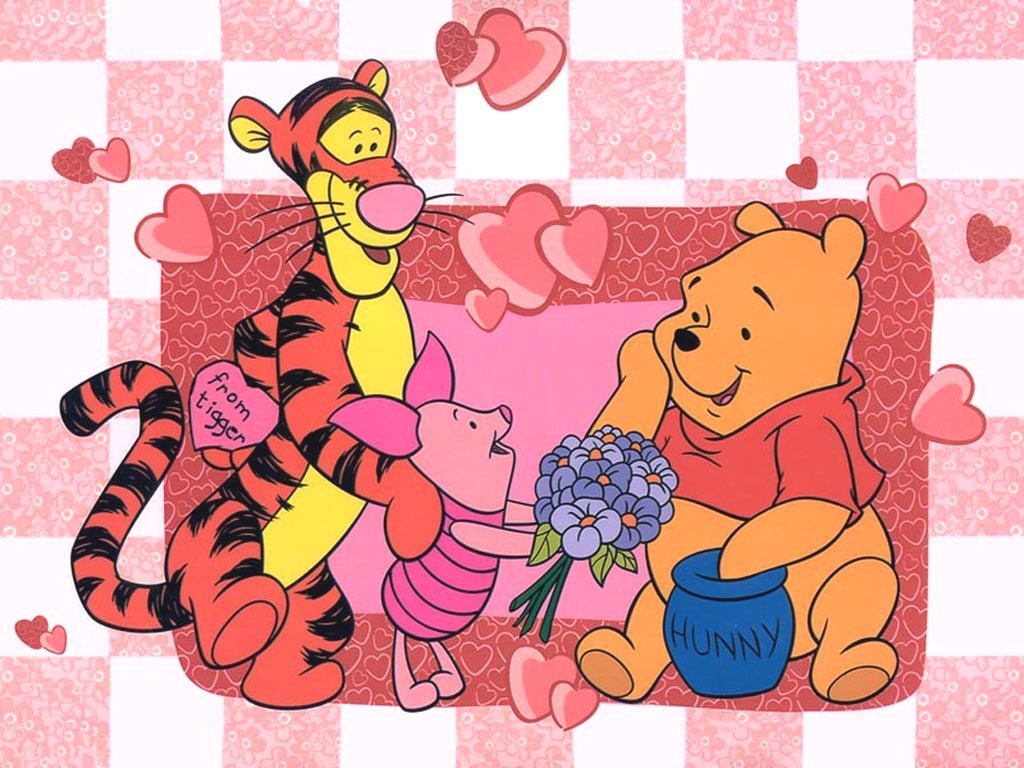 Winnie The Pooh Valentine Wallpaper - Android Winnie The Pooh - HD Wallpaper 