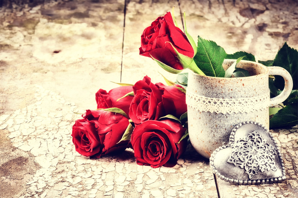 Flowers Red Rose Love - HD Wallpaper 