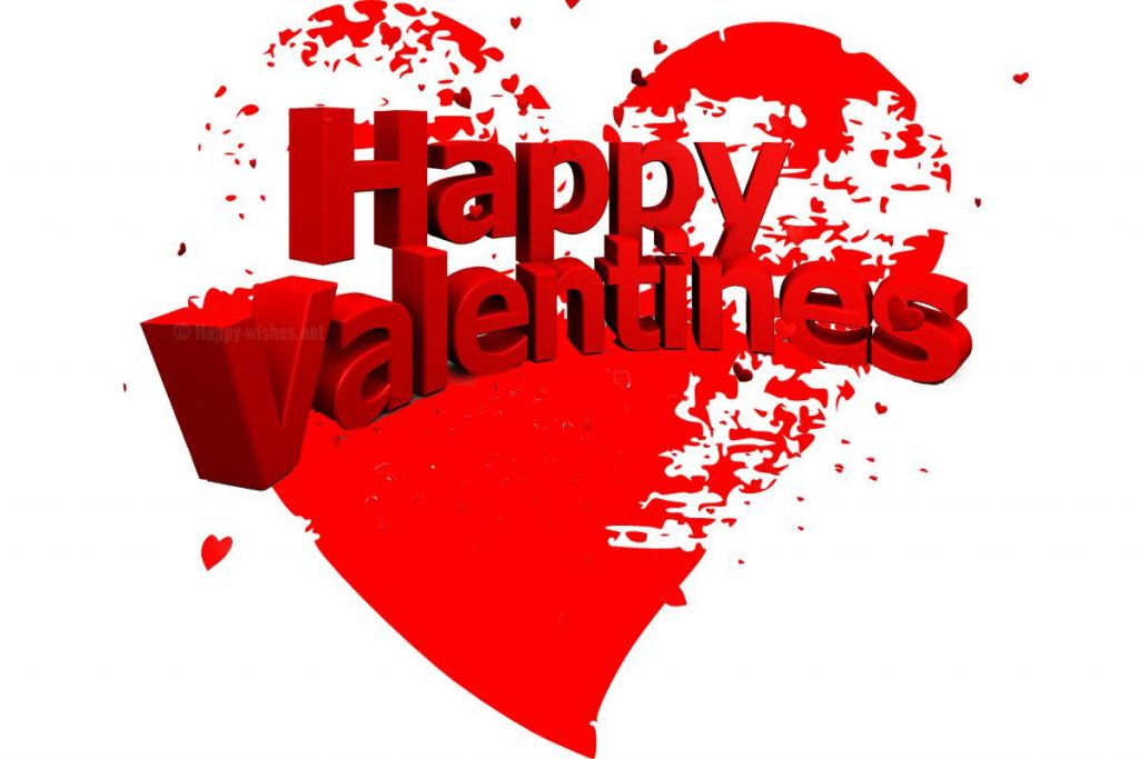 Happy Valentines Day Red Heard Hd Wallpaper - HD Wallpaper 