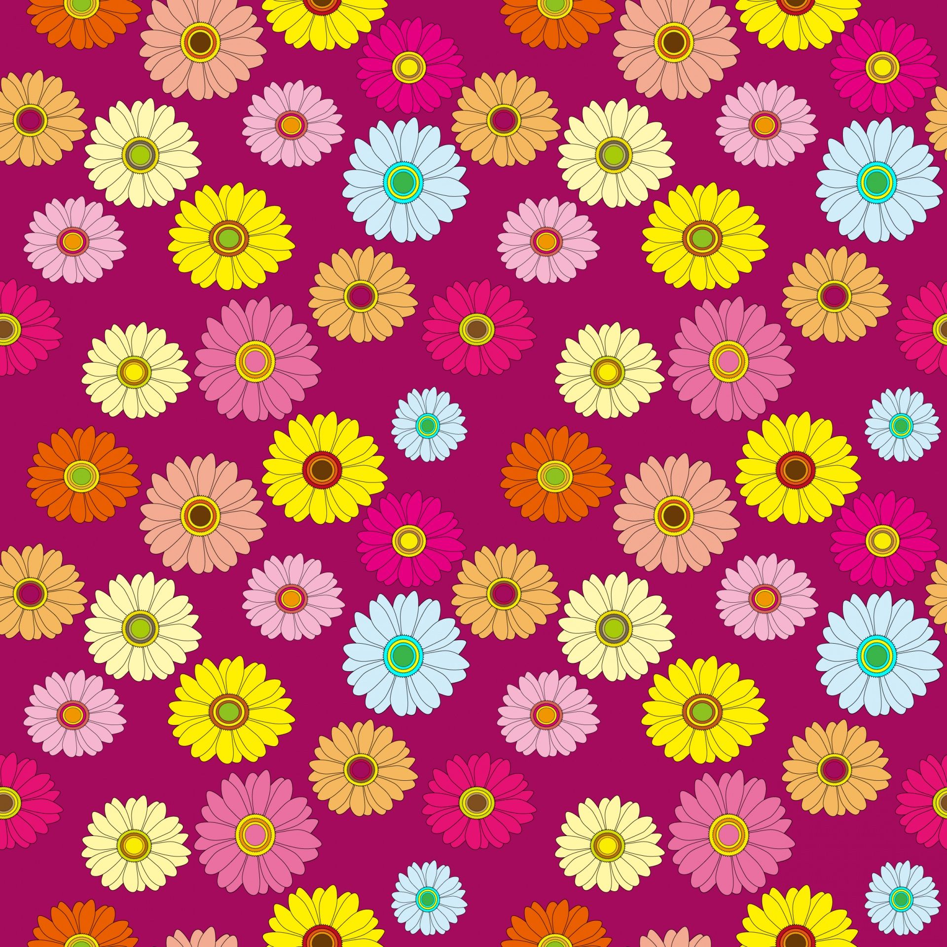 Floral Pattern Colorful Wallpaper Free Stock Photo - Design Colorful Wallpaper Background - HD Wallpaper 