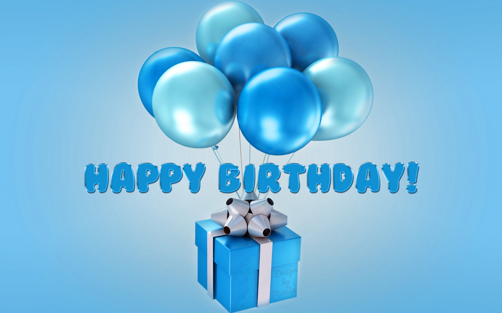 Happy Birthday Color Blue - HD Wallpaper 