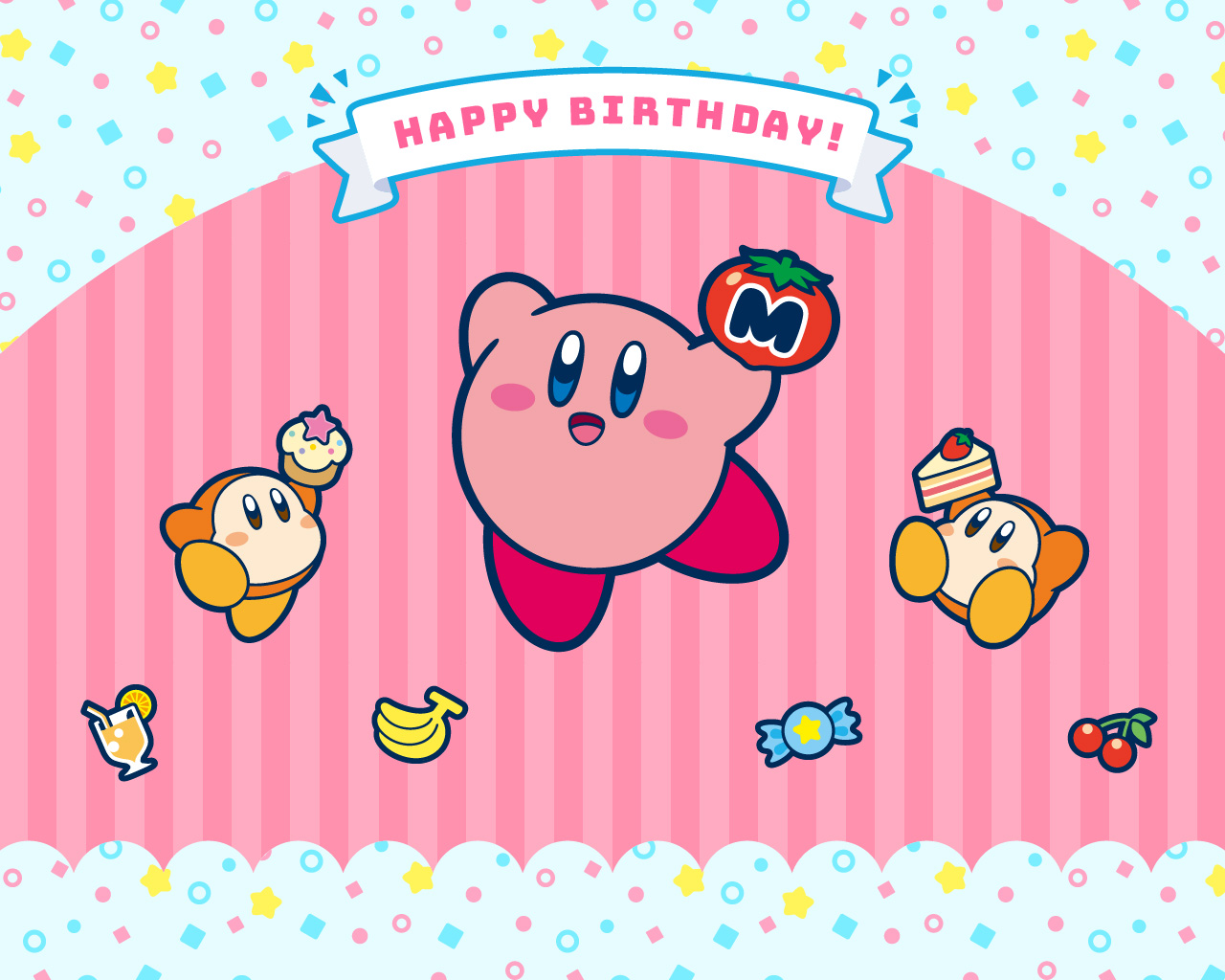 Kirby Happy Birthday - HD Wallpaper 