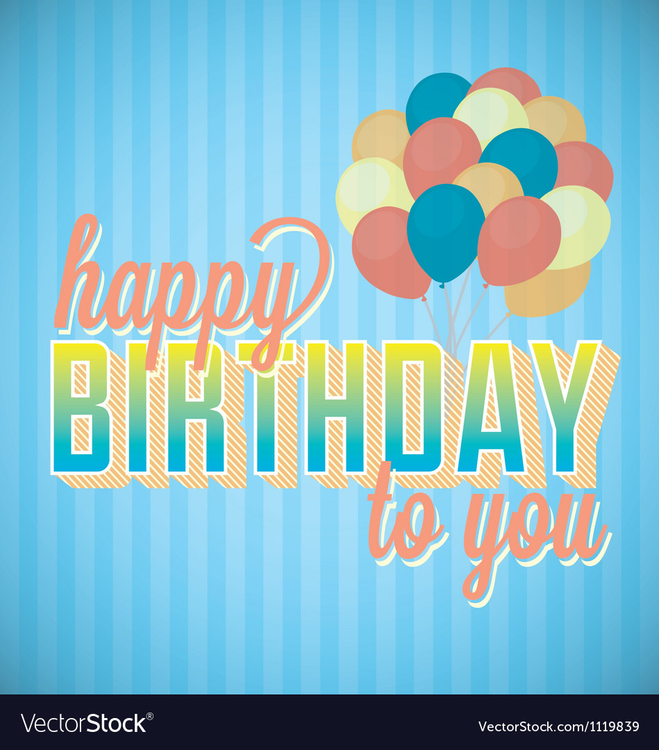 Happy Birthday Wallpaper Vector - HD Wallpaper 