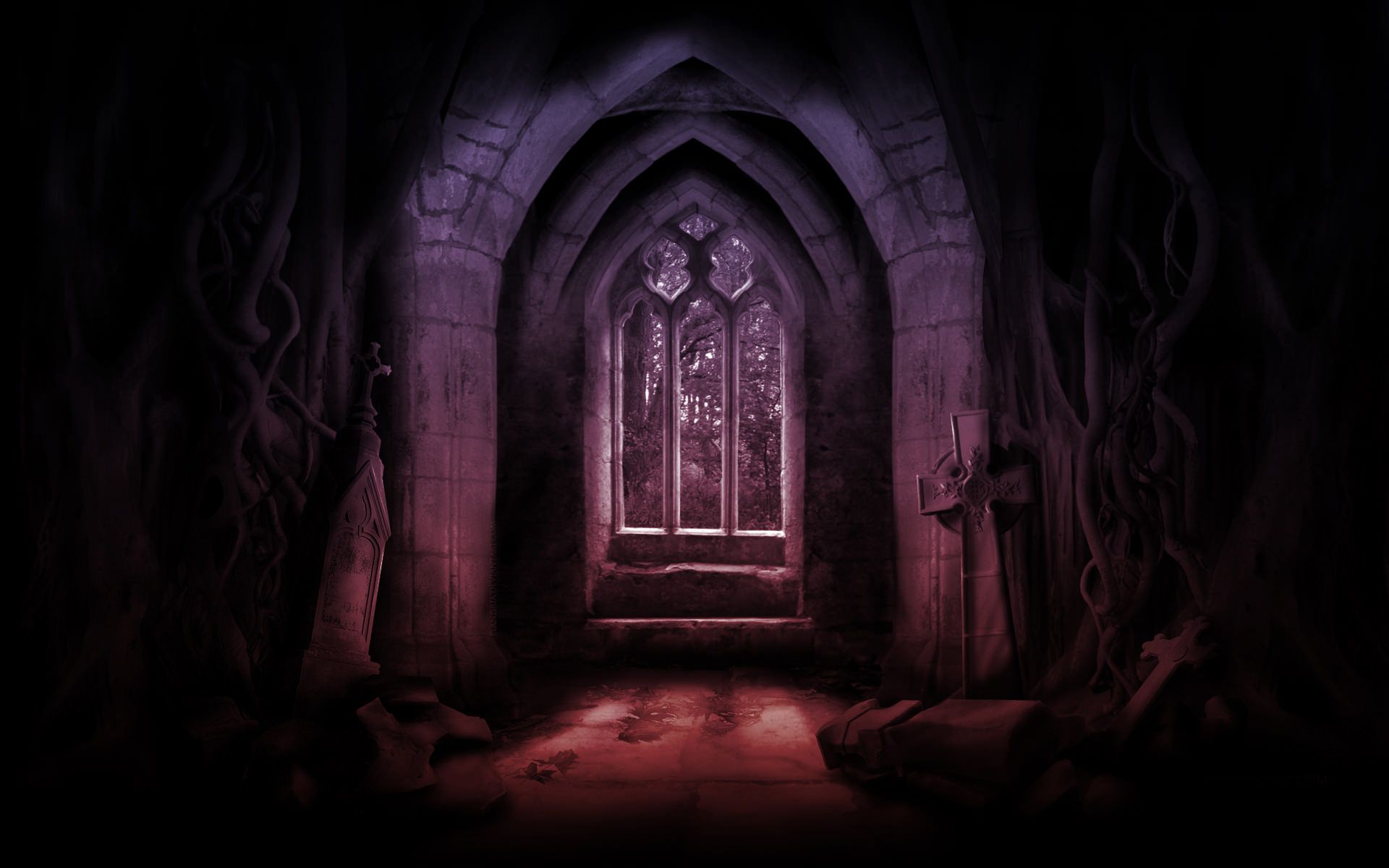 26 Scary Backgrounds - Gothic Room - HD Wallpaper 
