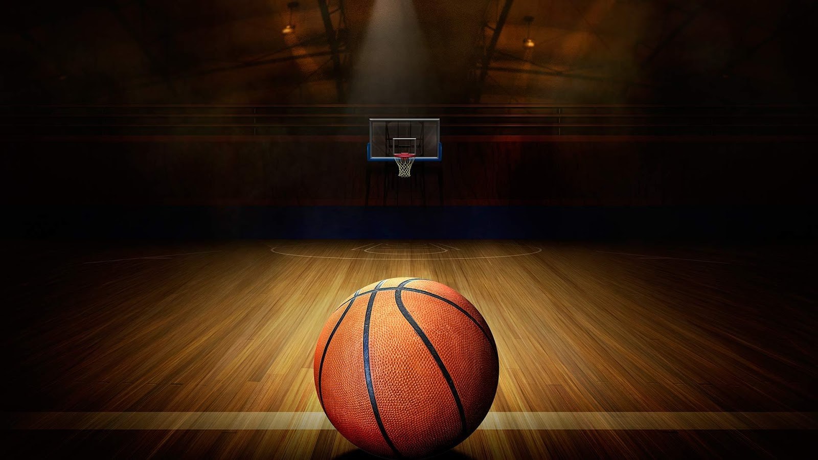 High Resolution Basketball Field - HD Wallpaper 
