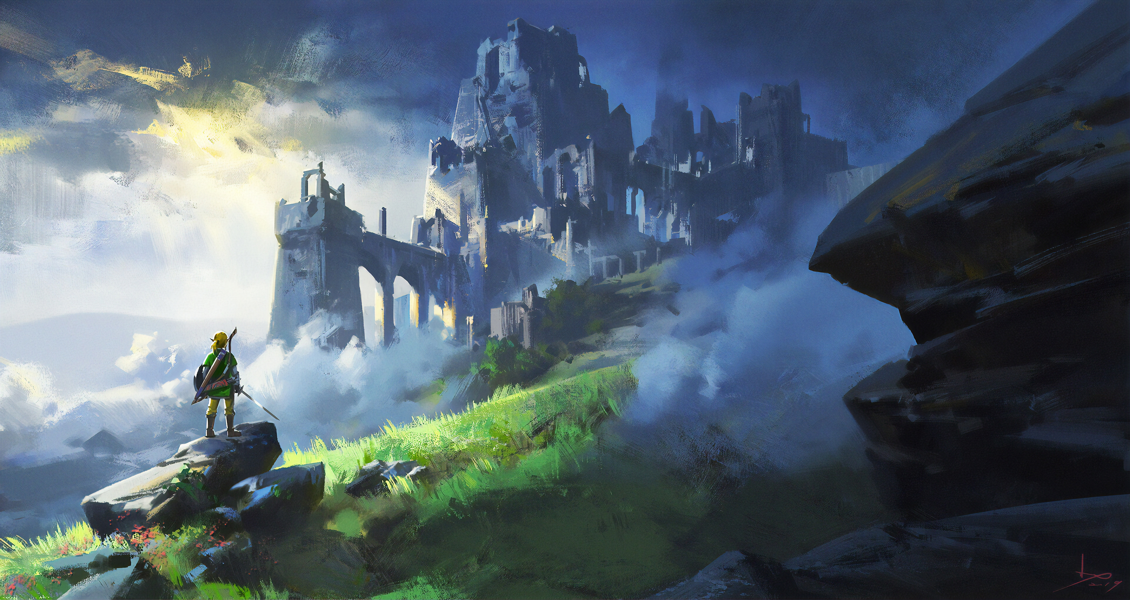 Legend Of Zelda Landscape - HD Wallpaper 