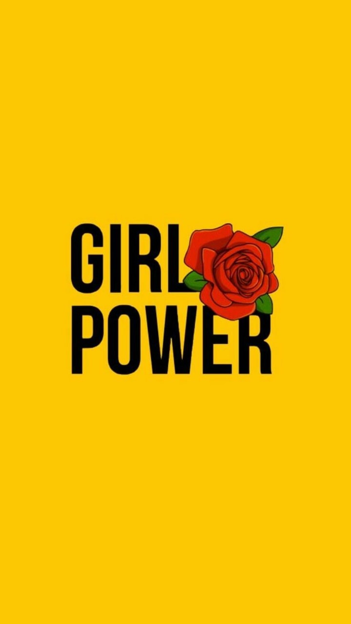 Wallpaper, Girl Power, And Yellow Image - Red Rose Clip Art - HD Wallpaper 