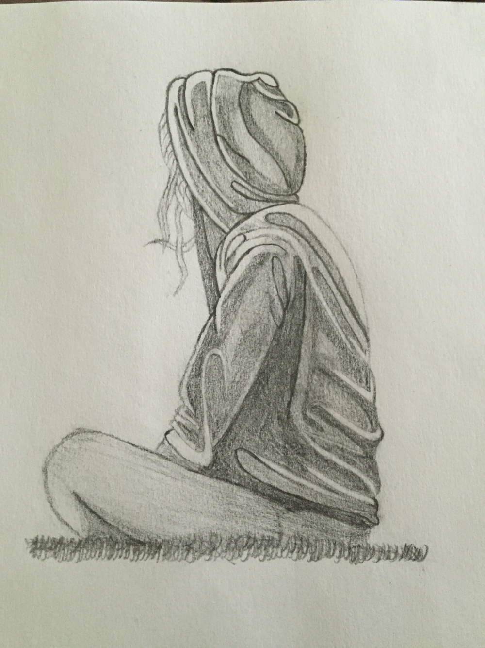 Drawing Sad Girl Sketch Sad Girl - Sad Drawings - HD Wallpaper 