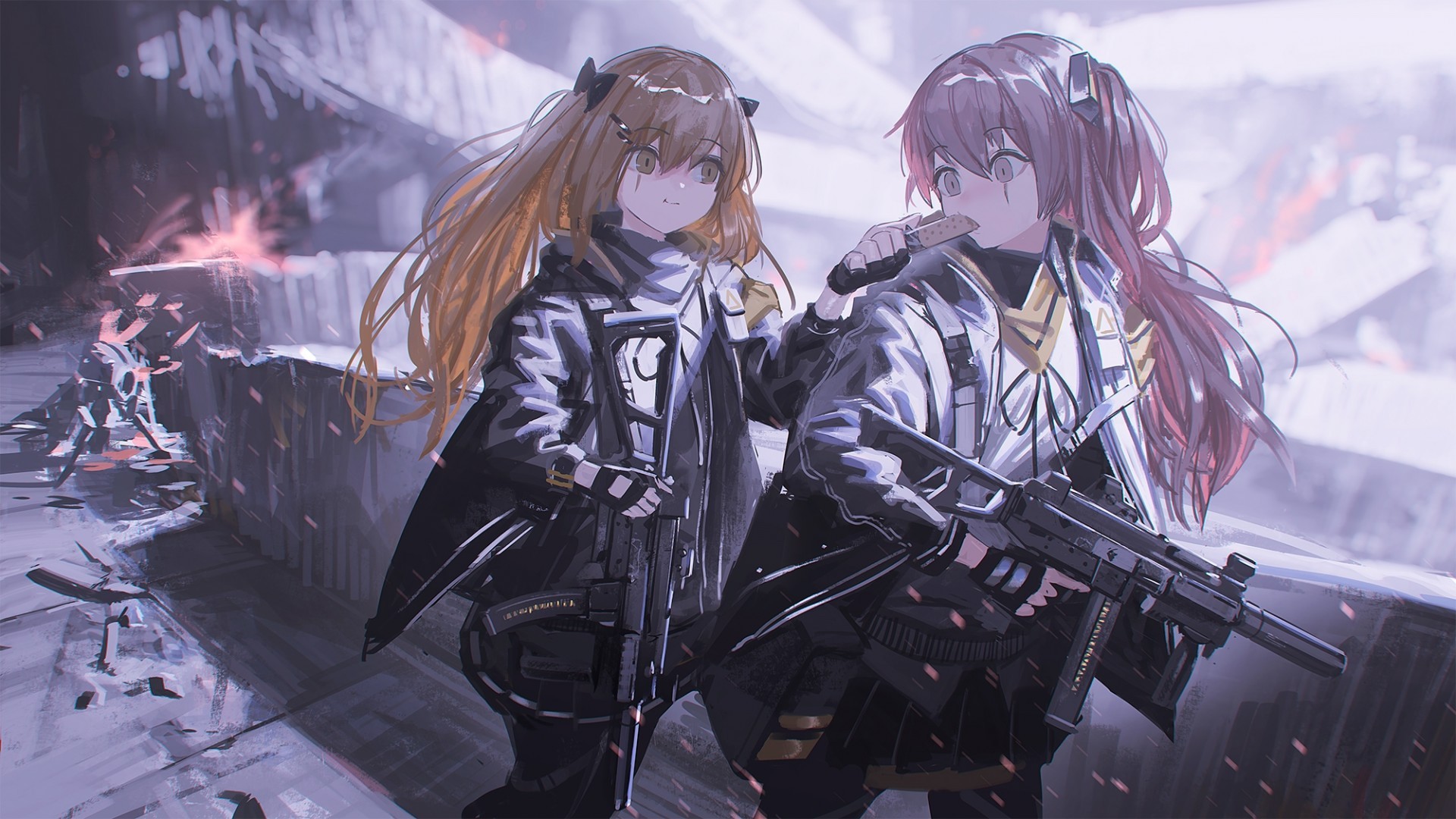 Girls Frontline, Ump 45, Ump 9, Friends, Cute, War - Girls Frontline