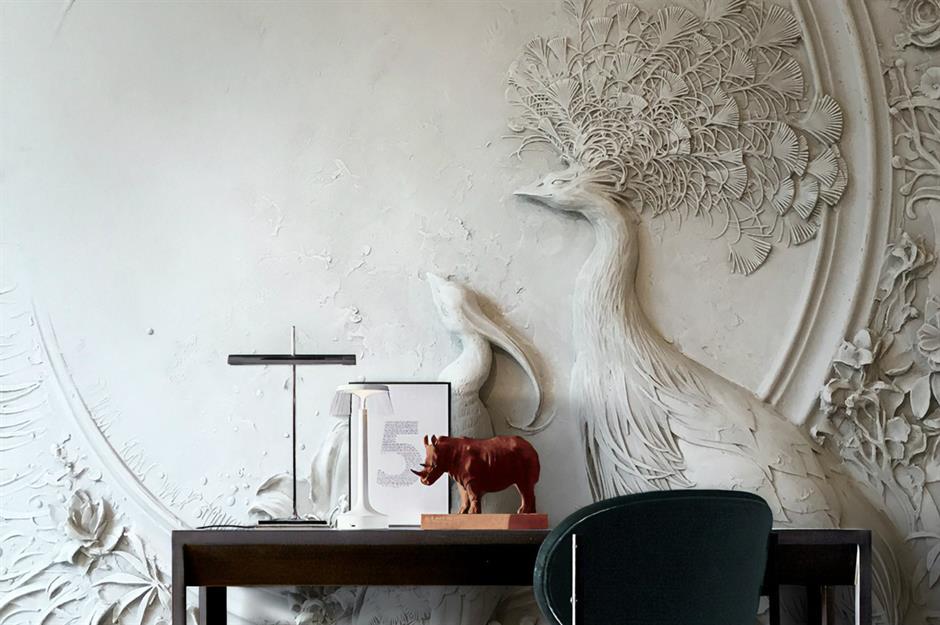 Low Relief Sculpture Peacock - HD Wallpaper 