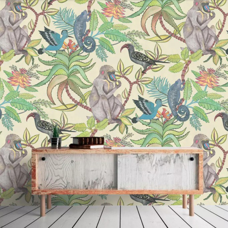 Nordic Style Wallpaper Monkey In The Forest Wallpaper - Cole And Son Wallpaper Monkey - HD Wallpaper 