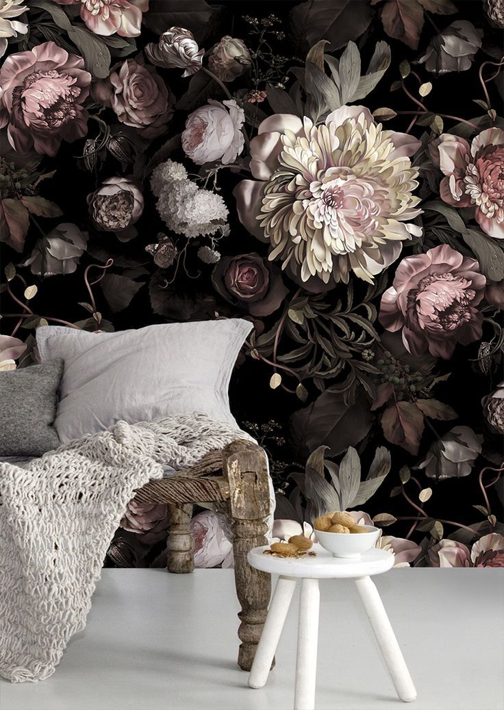 Ellie Cashman Dark Floral - HD Wallpaper 