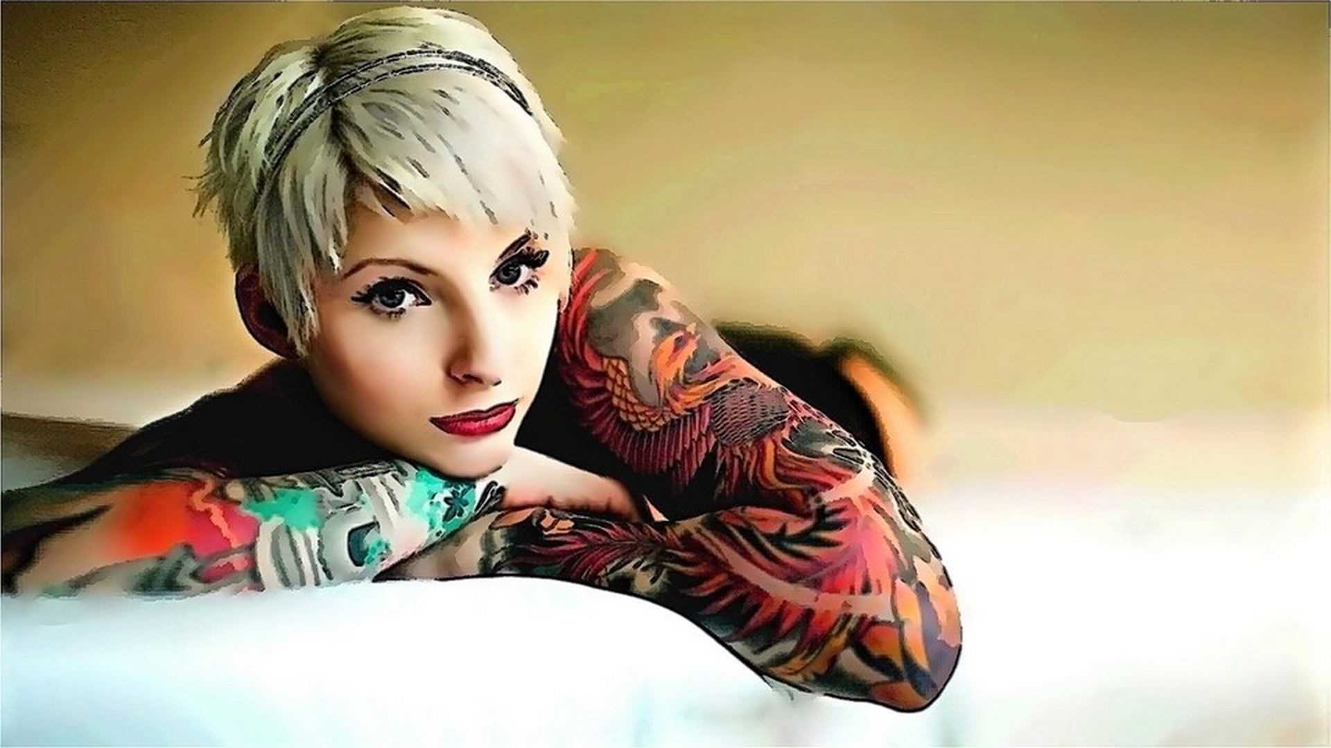 1920x1080, Custom Hdq Tattoo Girl Wallpapers And Pictures - Hd Wallpapers Tattoo Girl - HD Wallpaper 