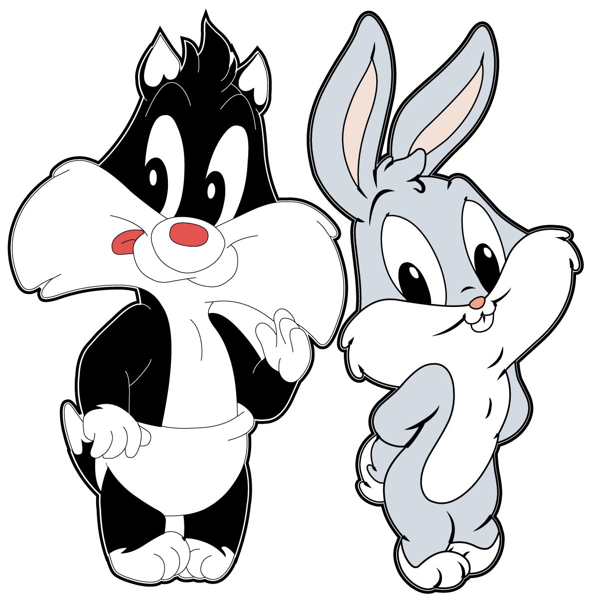 Baby Sylvester And Baby Bugs Bunny - Bugs Bunny Sylvester Looney Tunes -  1192x1200 Wallpaper 