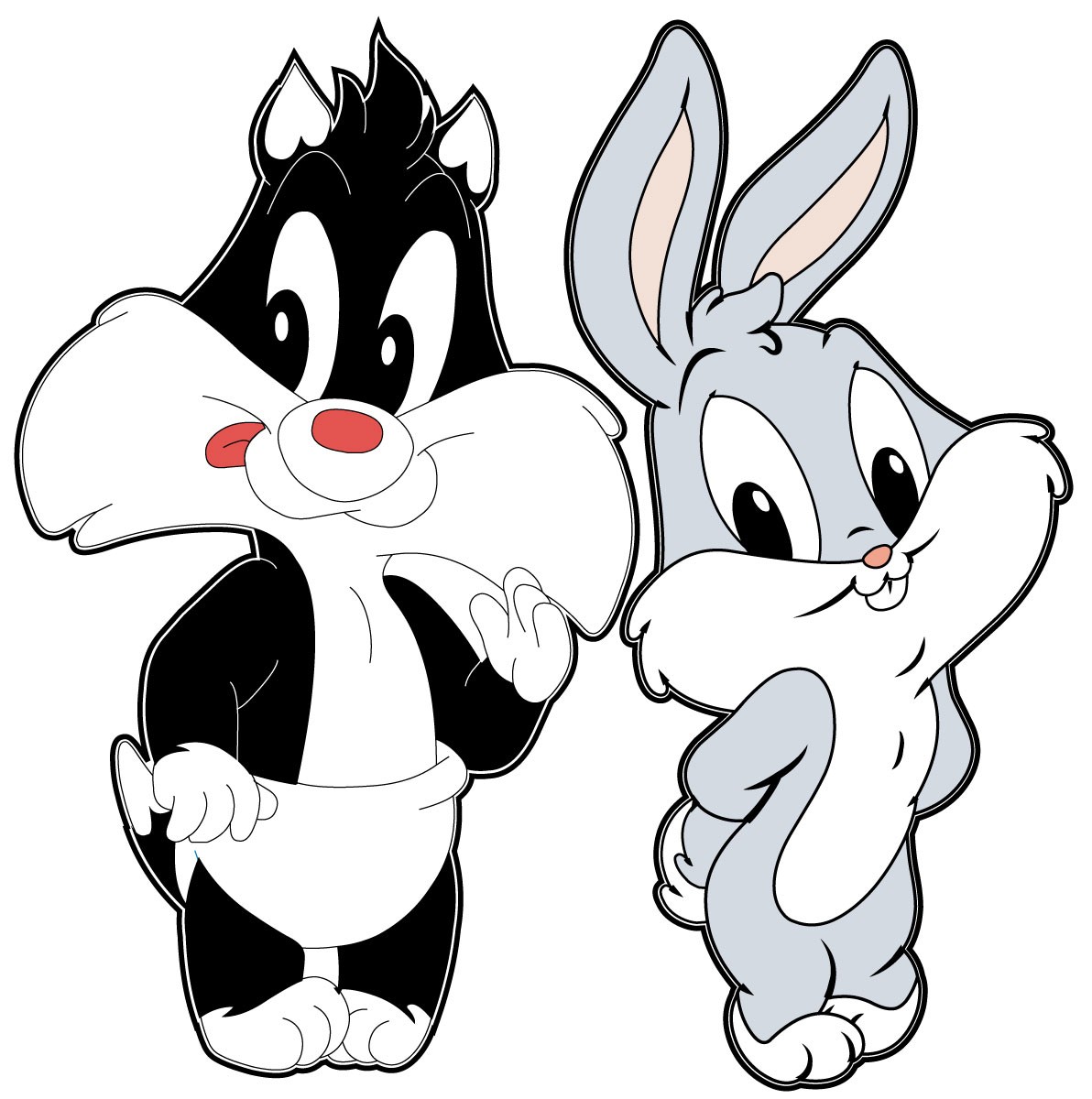 Baby Sylvester And Baby Bugs Bunny - Bugs Bunny Sylvester Looney Tunes - HD Wallpaper 