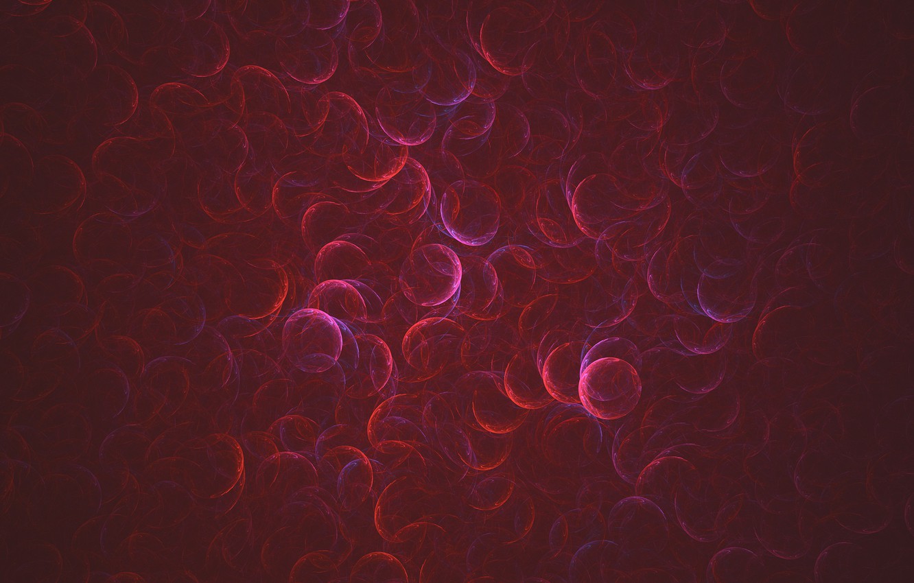 Photo Wallpaper Balls, Red, Bubbles, Fantasy, Magic, - Darkness - HD Wallpaper 