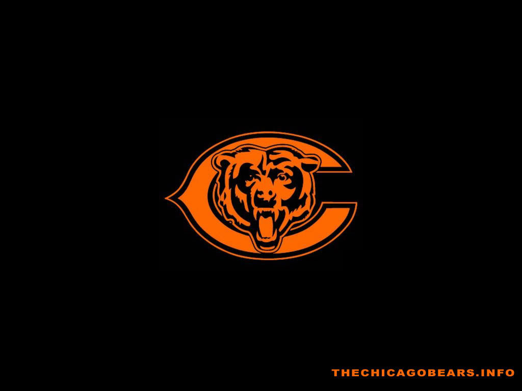 Chicago Bears Logo Black Background - HD Wallpaper 