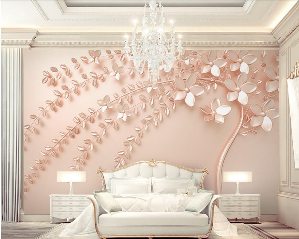 Rose Gold Modern Wallpaper For Bedroom - HD Wallpaper 