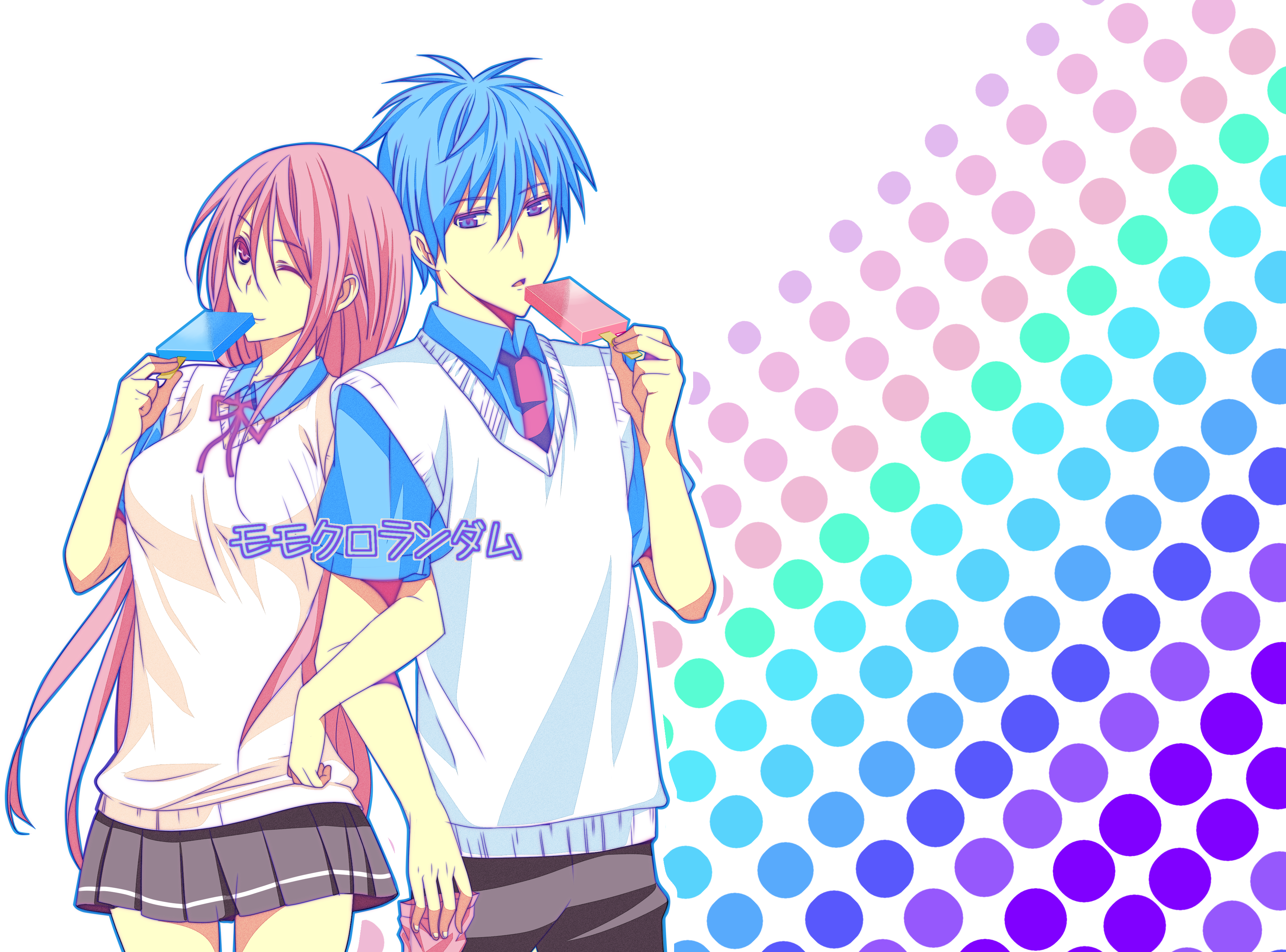 Anime Kuroko And Momoi - HD Wallpaper 