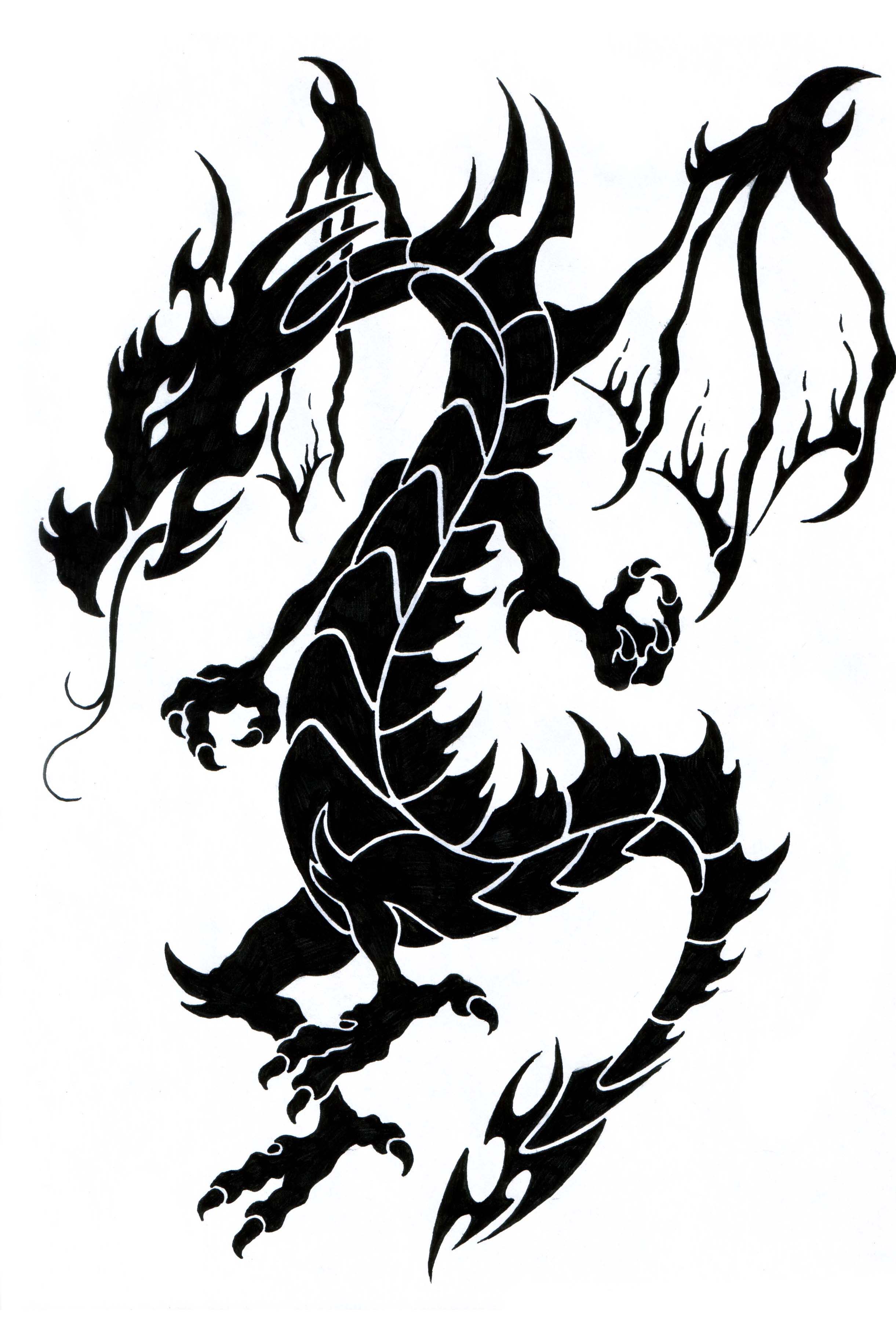 Black Dragon Tattoo Android Wallpaper - Dragon Tattoo Images Hd - HD Wallpaper 