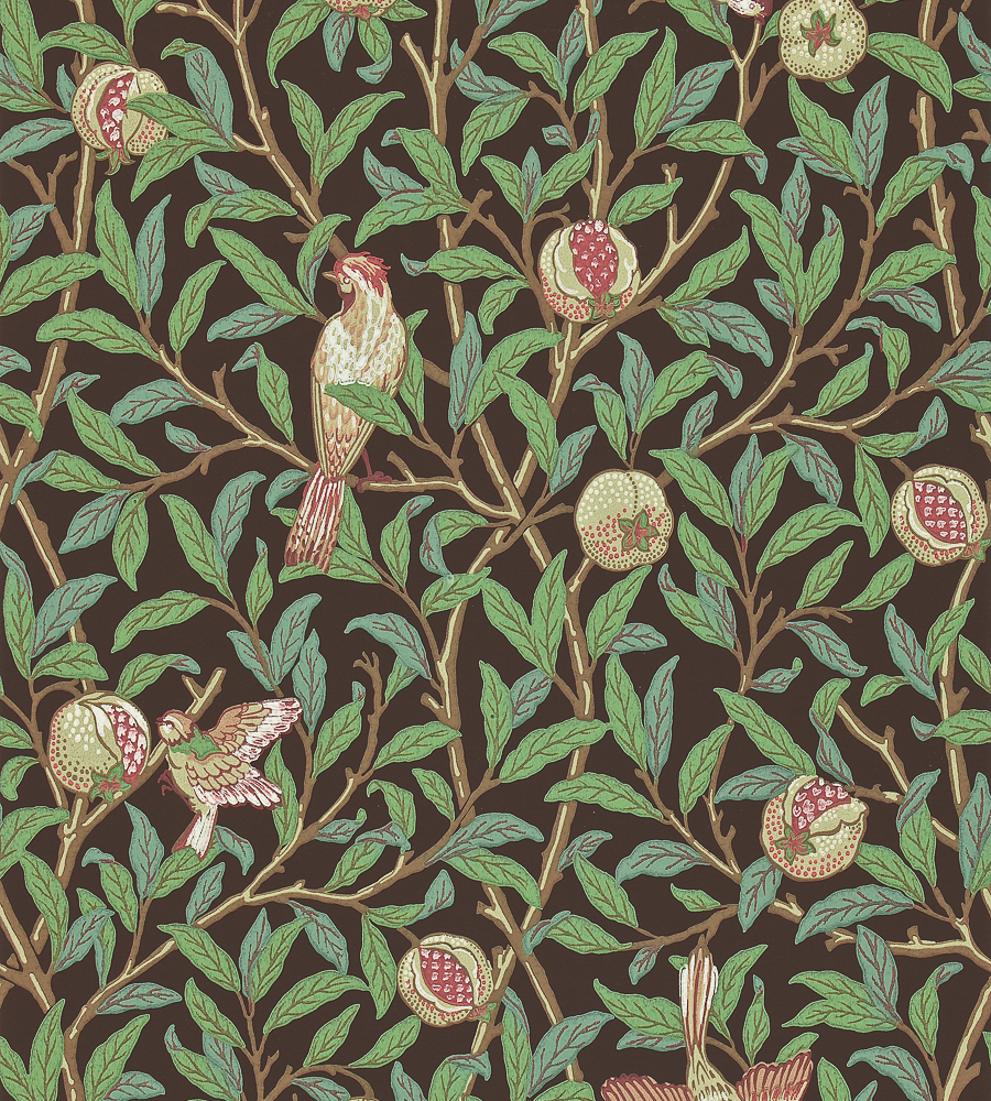 William Morris Wallpaper Bird And Pomegranate - HD Wallpaper 