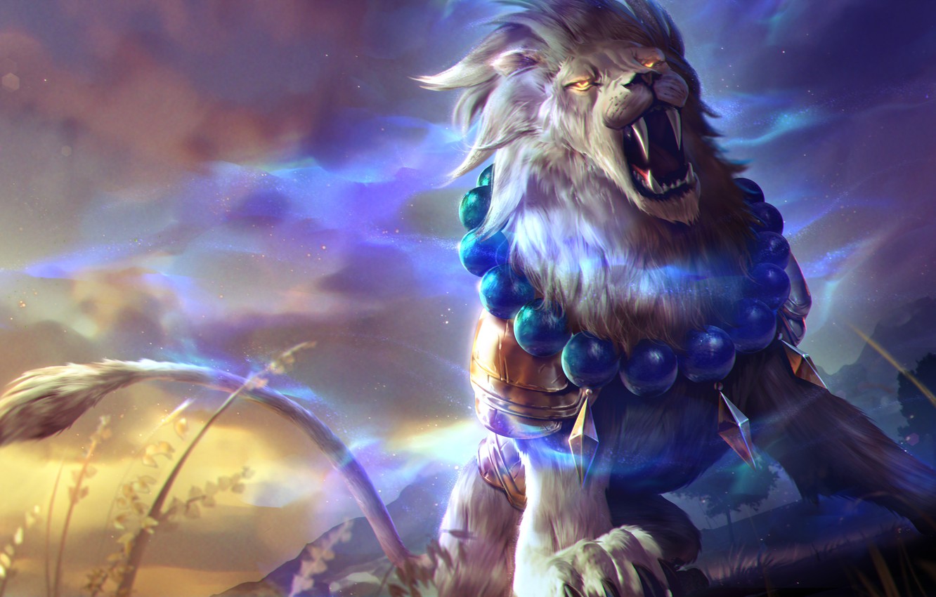 Photo Wallpaper Leo, Art, Heroes Of Newerth, Moba, - Lion Roar Wallpaper 4k - HD Wallpaper 