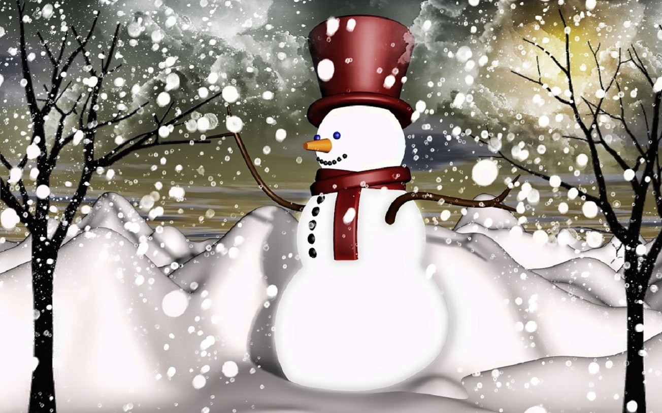Snowmen Wallpaper Picture - Snowman Screensavers - HD Wallpaper 