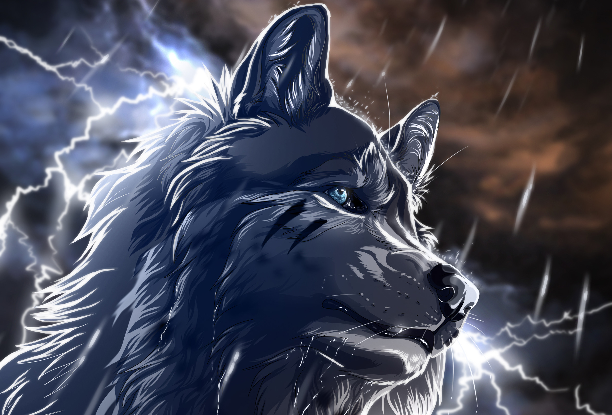 Anime Wolf Wallpaper - Wolf Anime - HD Wallpaper 