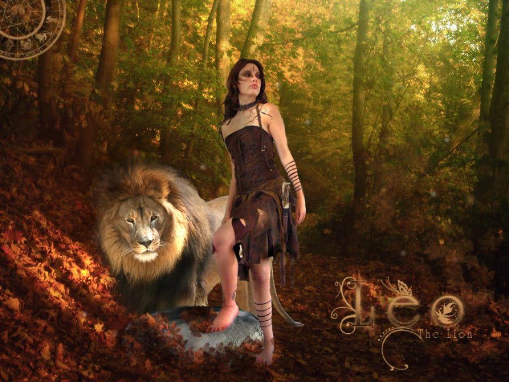 Fondo De Pantalla Leon Y Mujer - HD Wallpaper 