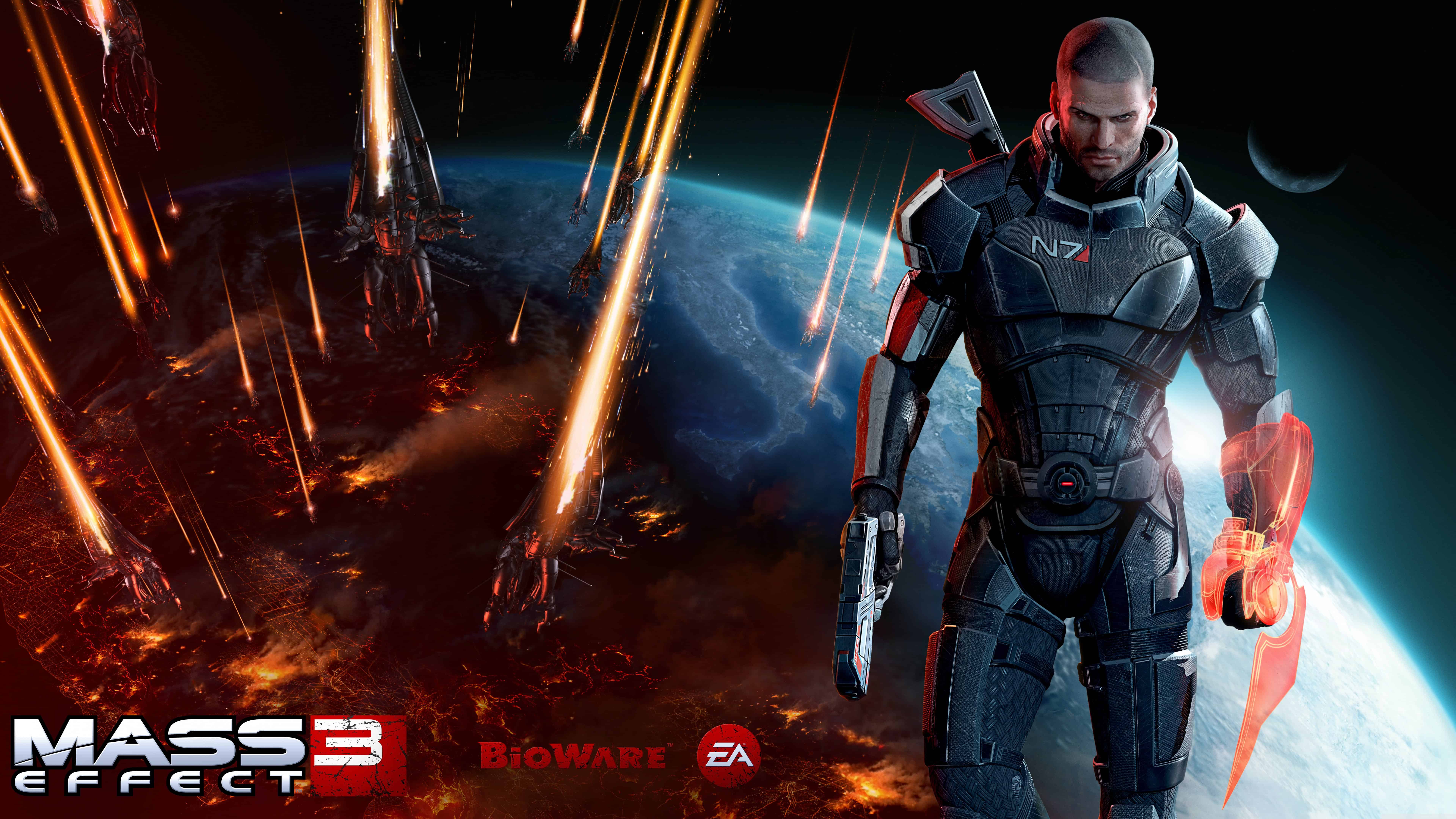 Mass Effect 3 Commander Shepard Uhd 8k Wallpaper - Mass Effect 3 Commander Shepard Male - HD Wallpaper 